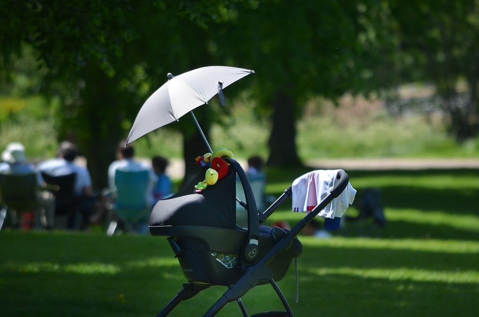 an-umbrella-stroller-for-toddlers-in-a-park
