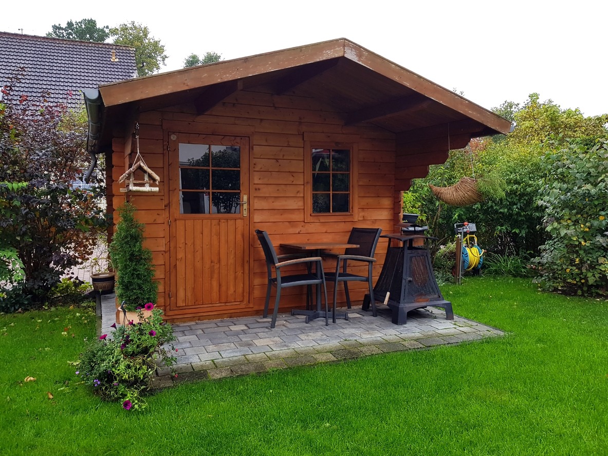 wooden garden shed
