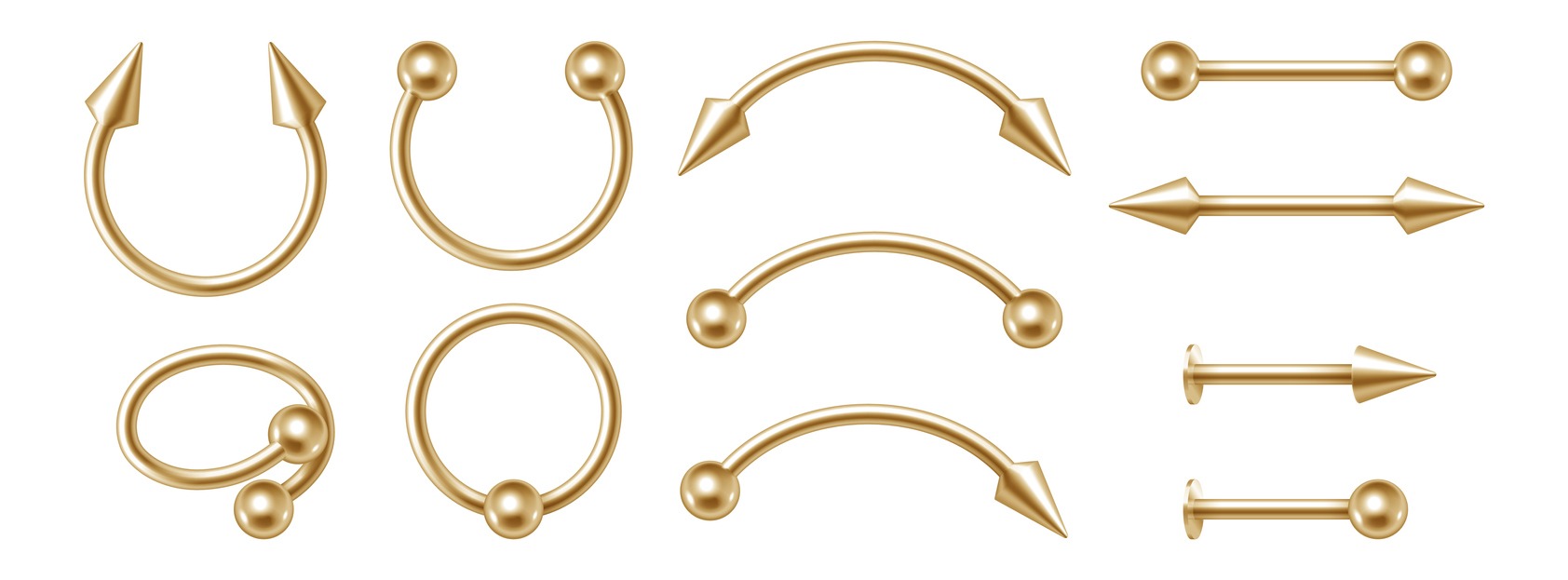 Gold Piercing Set
