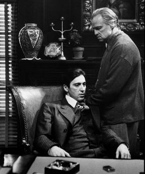  Picture of Brando and Pacino as Don Vito and Michael Corleone