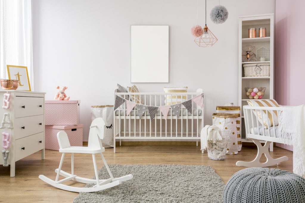Pinkish themed baby room