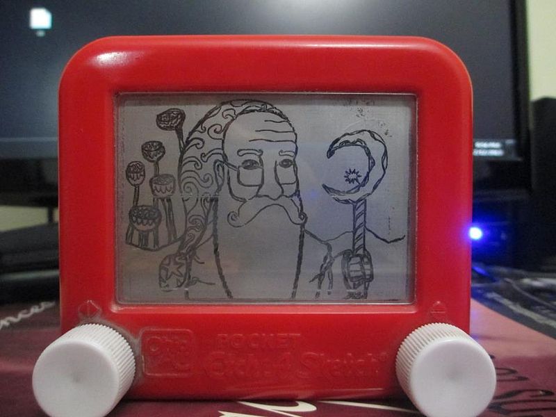 Etch A Sketch with drawing