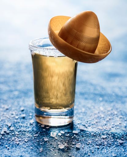 Shot glass with Sombrero