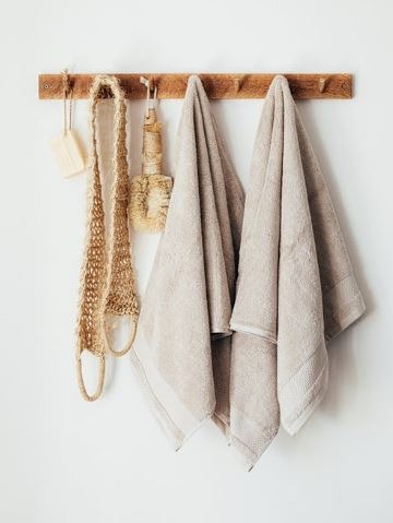 Suspend Towels from A Hook Rack