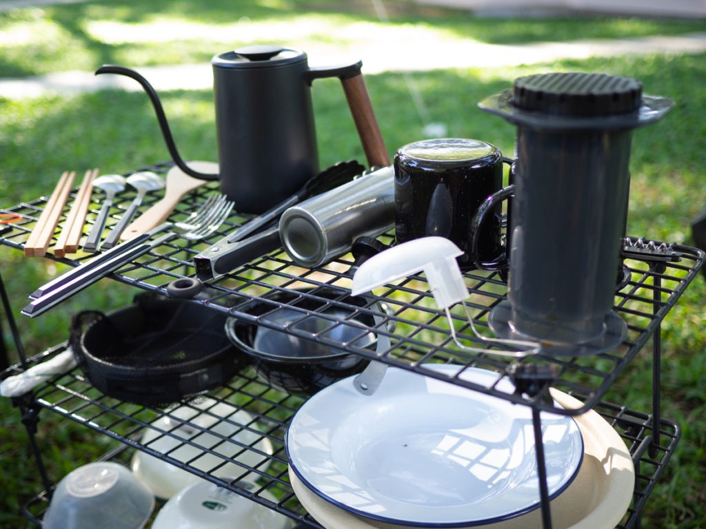 kitchen tools, coffee tools, camping