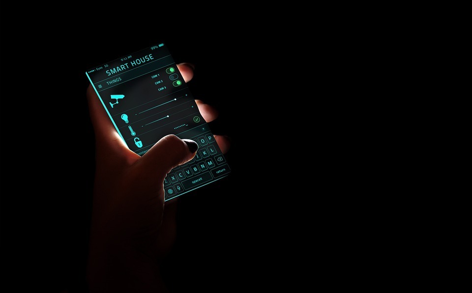 A smart phone showing an IOT technology