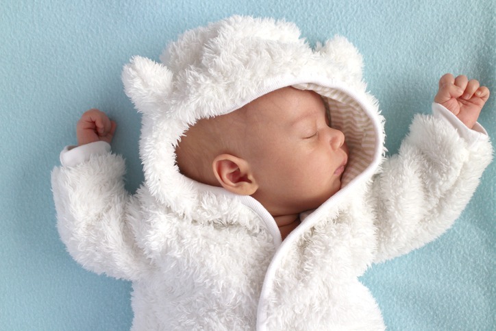 Baby winter teddy bear snow suit