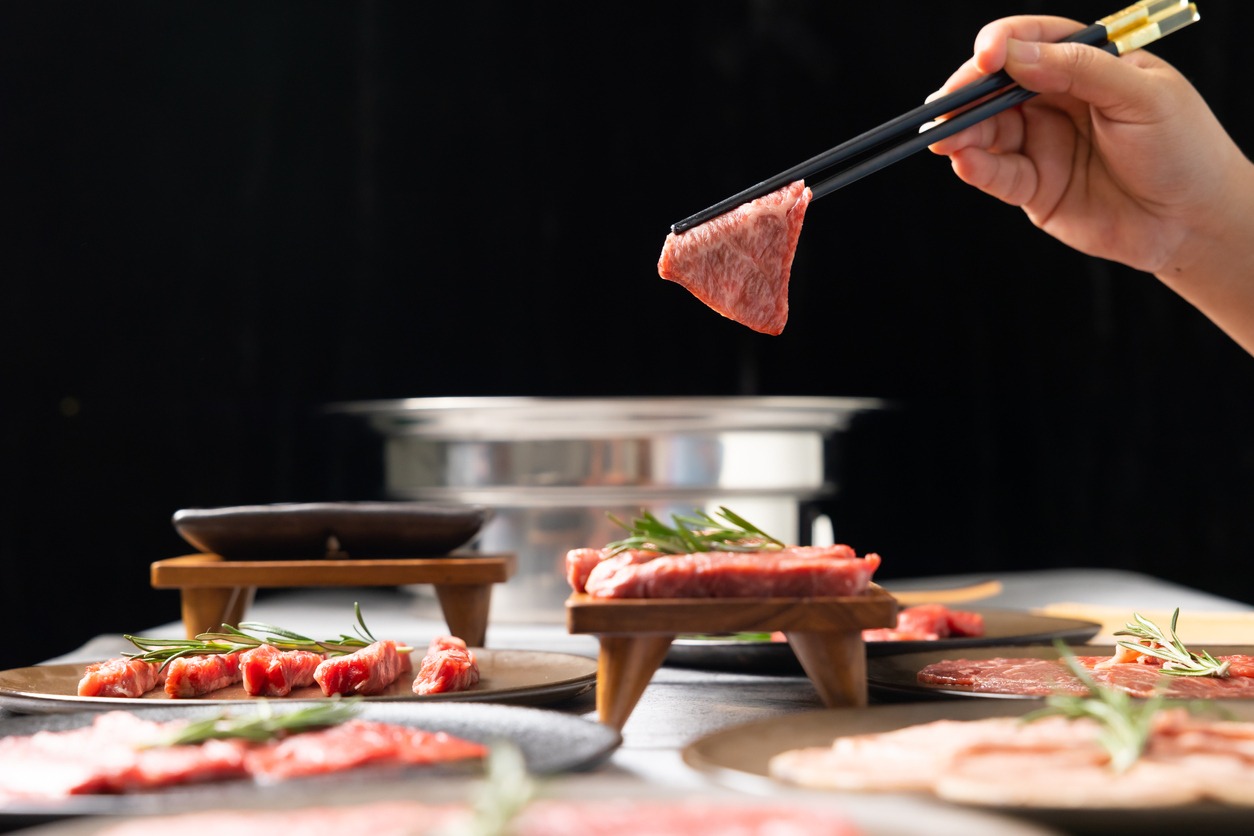 Barbecue – Meal, Barbecue Grill, Beef, Black Color, Butcher, Chopsticks, Eating, Food, Freshness, Grilled, Hand, Japanese Food, Juicy, Kitchen, Luxury