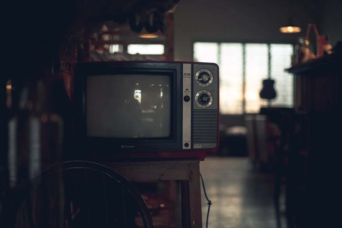 Black old TV