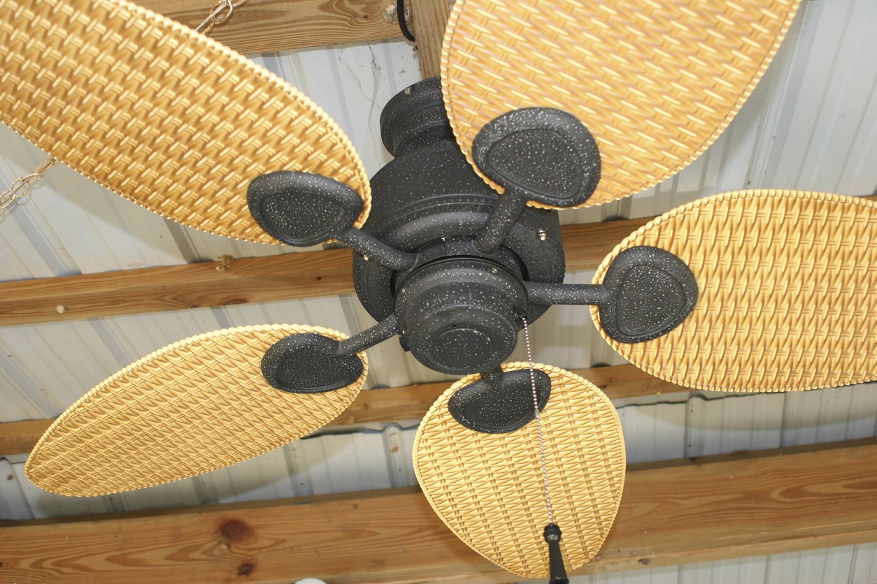 Paddle fan on porch