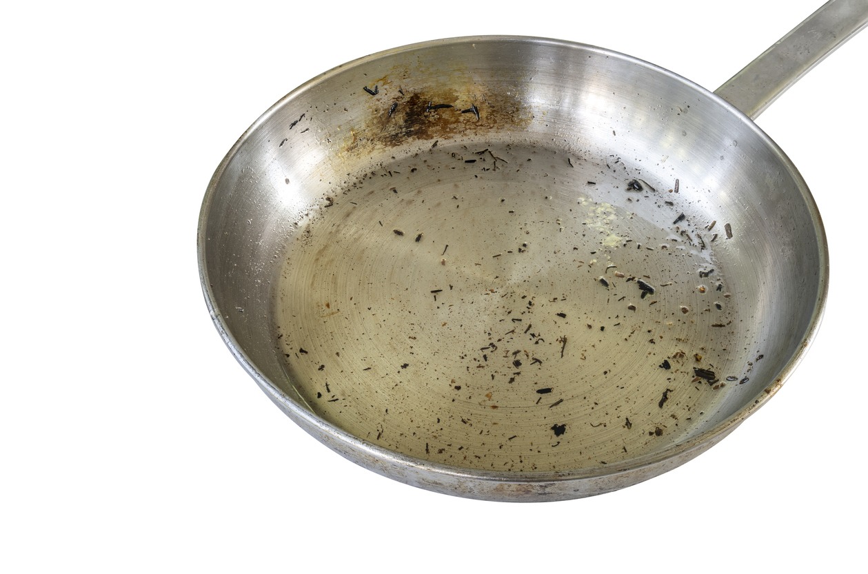 Skillet after used to fry food